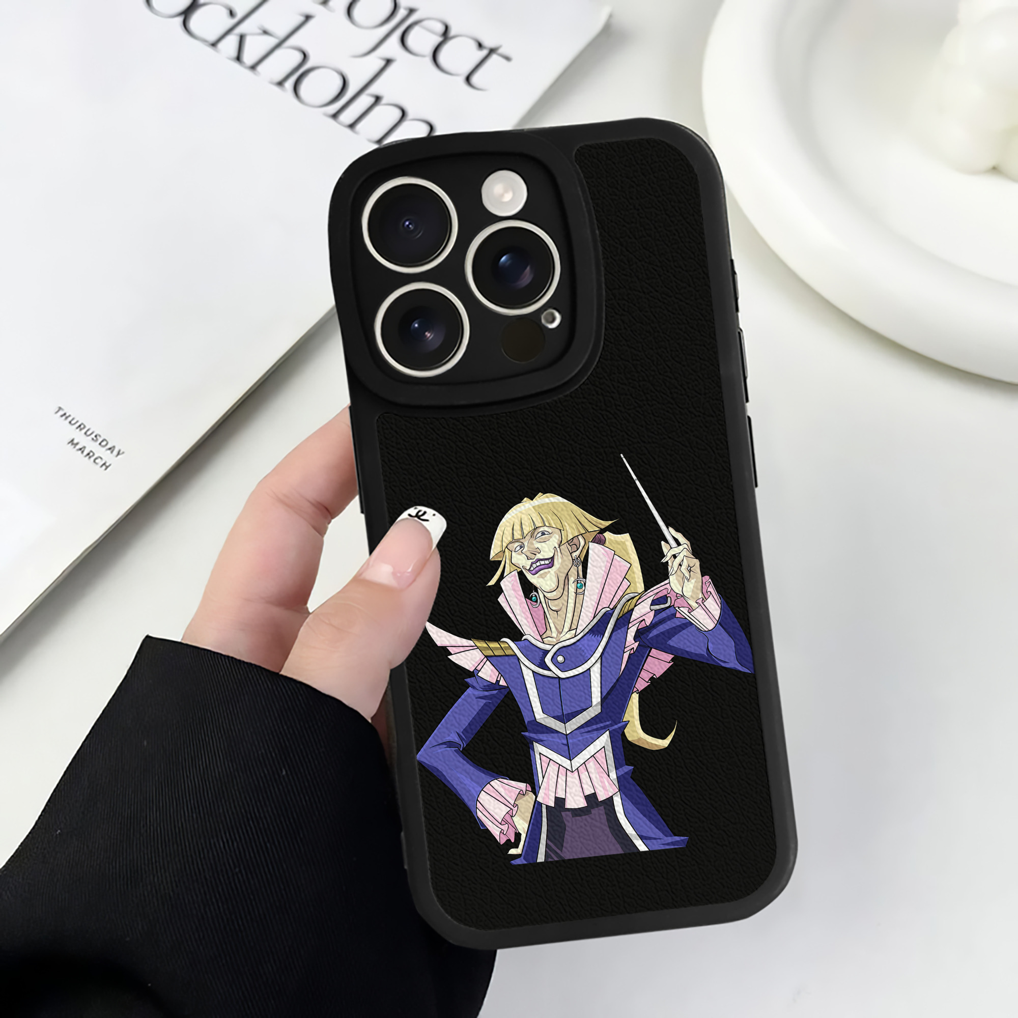 （画像用） 遊☆戯☆王 Yu-Gi-Oh! 【iPhone 16シリーズ対応】シリコンスマホケース（レザー調） 材質：シリコン